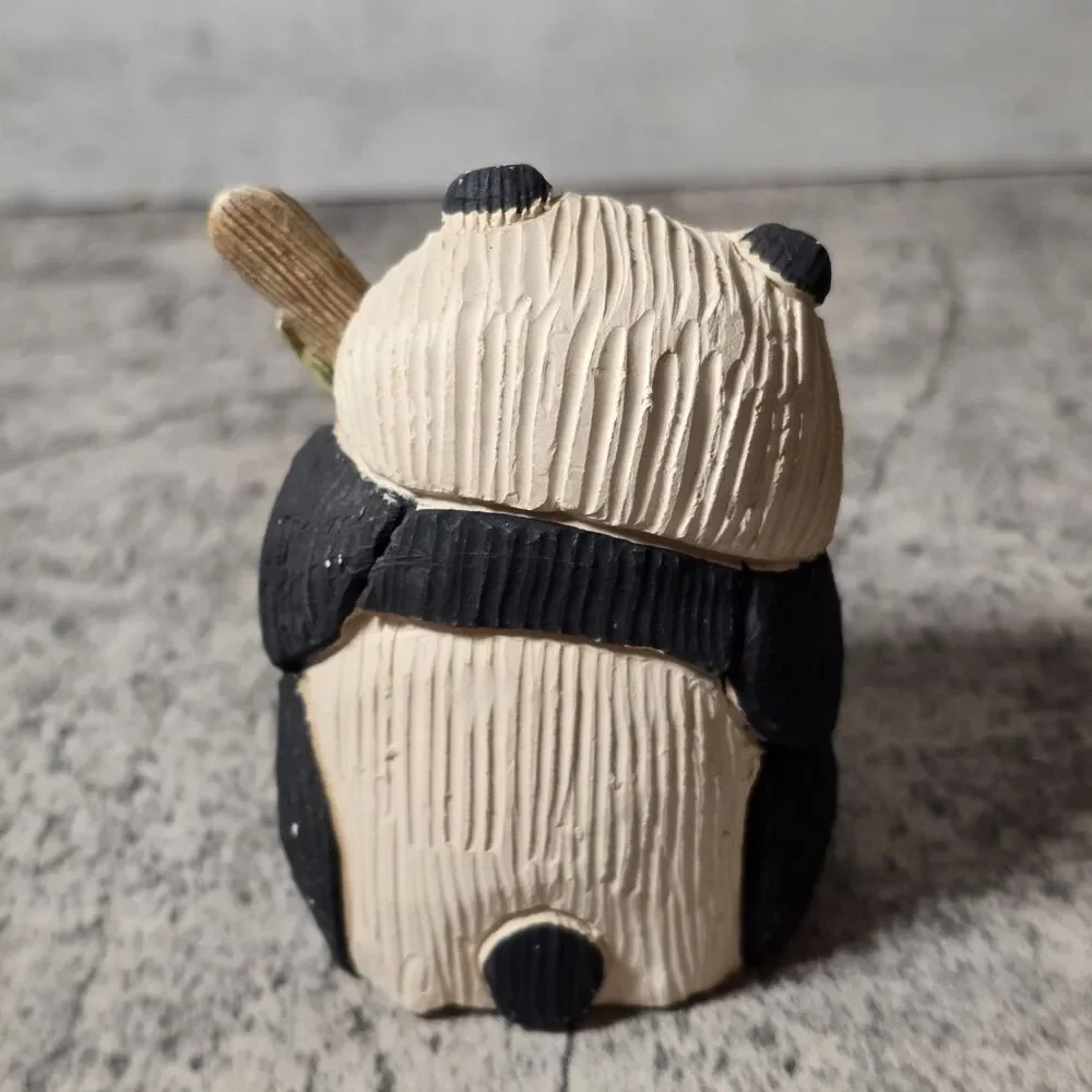 Retired AR Figurine Artesania Rinconada Art Pottery Uruguay Panda Old Kitsch